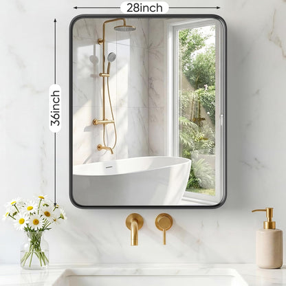 NEWBULIG Gold Round Wall Mirror 36 Inch, Bathroom Mirrors for Over Sink, Wall Decor for Bathroom, Entryway, Bedroom, Vanity