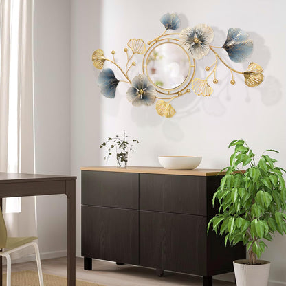 Lucky Monet Large Wall Decor for Living Room, Modern Metal Wall Art, 3D Textured Geometric Wall Sculpture 59"x24" Wall Hanging Decoration for Dinning Room Bedroom Entryway