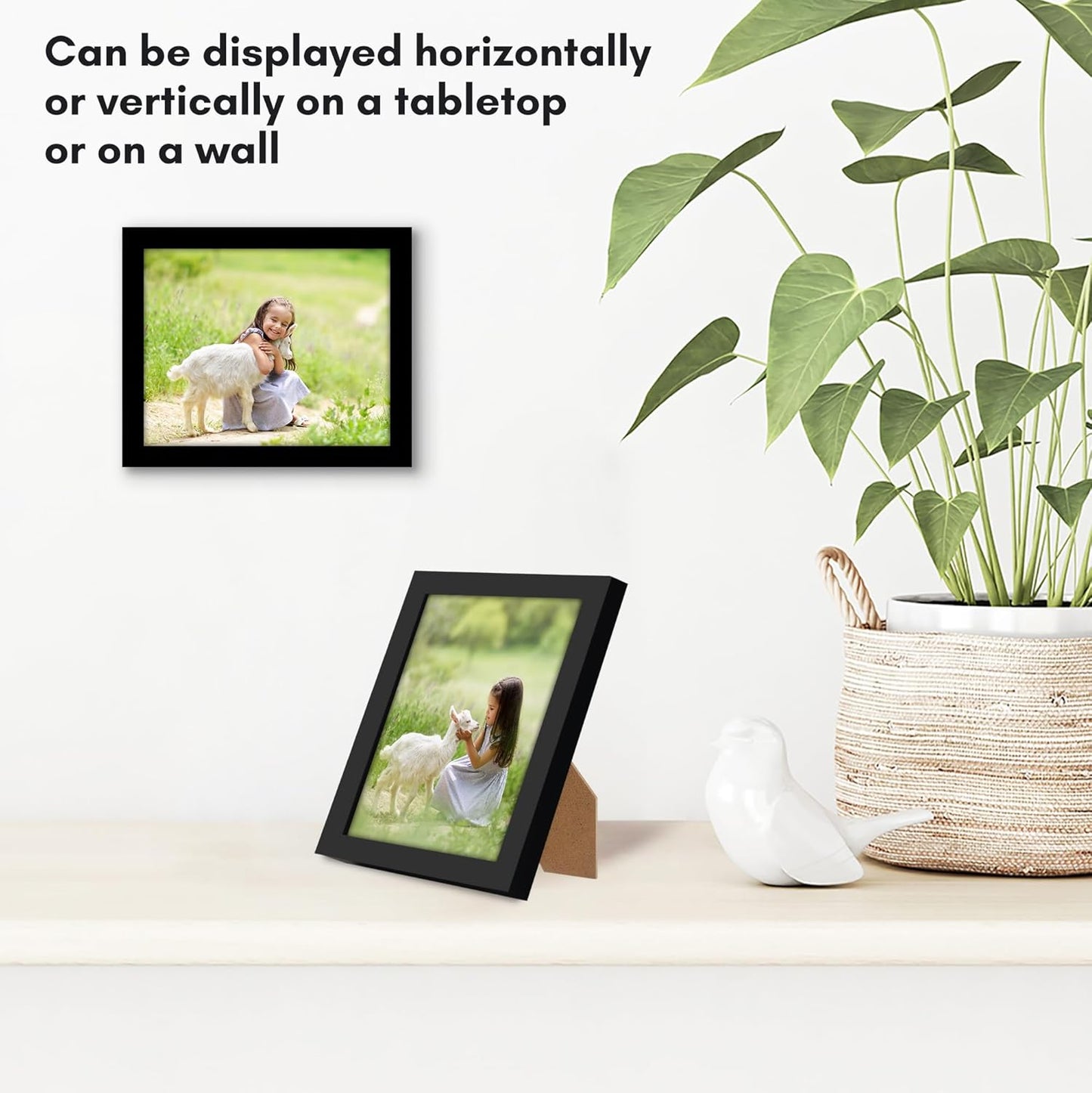Americanflat 24x36 Poster Frame with Polished Plexiglass - Streamline Collection - Thin Border Picture Frame for Wall Display - Hanging Hardware Included - Black - Colors D
