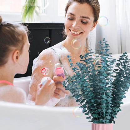 11 PCS Real Dried Eucalyptus Stem for Shower & Bathroom Decor - 17'' Large Natural Fresh Eucalyptus Leaves Hanging Plants, Shower Stuff Green Home Vase Decor, DIY