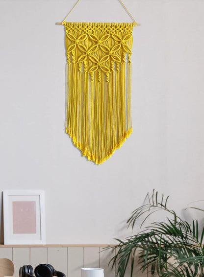 Handmade Cotton Home Decor Macrame Wall Hanging Navy