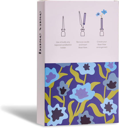 Base Vase (3-Pack) - The Bud Vase that Fits in Taper Candle Holders | Create Floral Arrangements for Tablescapes, Centerpieces, Weddings and Home Decor