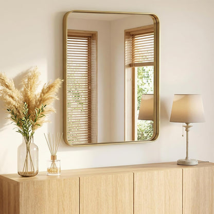 NEWBULIG Gold Round Wall Mirror 36 Inch, Bathroom Mirrors for Over Sink, Wall Decor for Bathroom, Entryway, Bedroom, Vanity