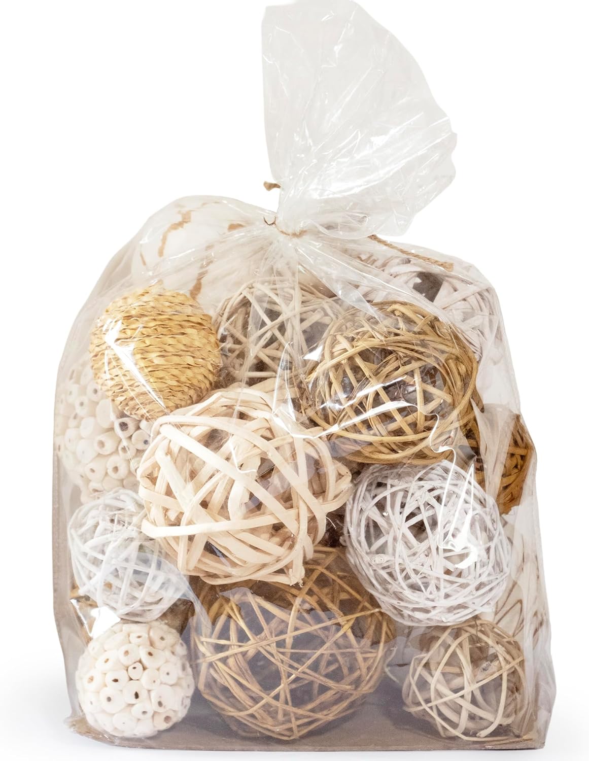 ANDALUCA Black & White Decorative Balls Bowl Filler Bag with Orbs, Balls (Black)