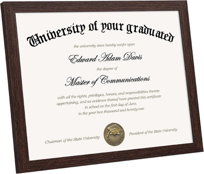 upsimples Certificate Frame with High Definition Glass, 8.5 by 11 Picture Diploma Document Frames for Wall and Tabletop, Black 5 Pack