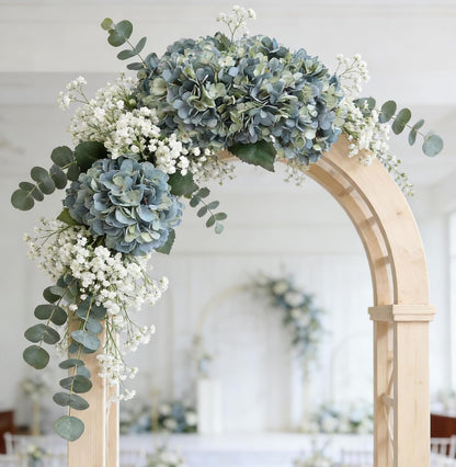 Kimura's Cabin 6pcs White Hydrangea Artificial Flowers Silk Fake Hydrangeas Faux Hydrangea Flowers with Stems for Wedding Bouquets Arrangement Home Table Centerpieces Baby Shower Party Decoration