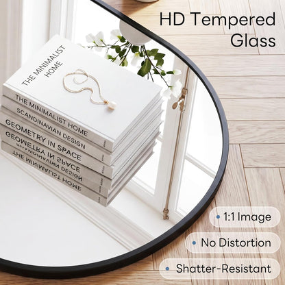 Sweetcrispy 20"x30" Arched Gold Bathroom Mirrors for Wall, Bathroom Mirrors for Over Sink, Metal Framed with HD Shatter-Proof Glass for Entryway, Living Room, Bedroom