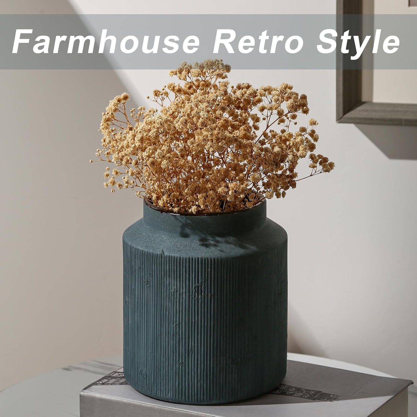 Rustic Vases for Home Decor. Ceramic Vase for Dining Table Decor. Terracotta Decorative Vase 6.1IN. ZSHLXM