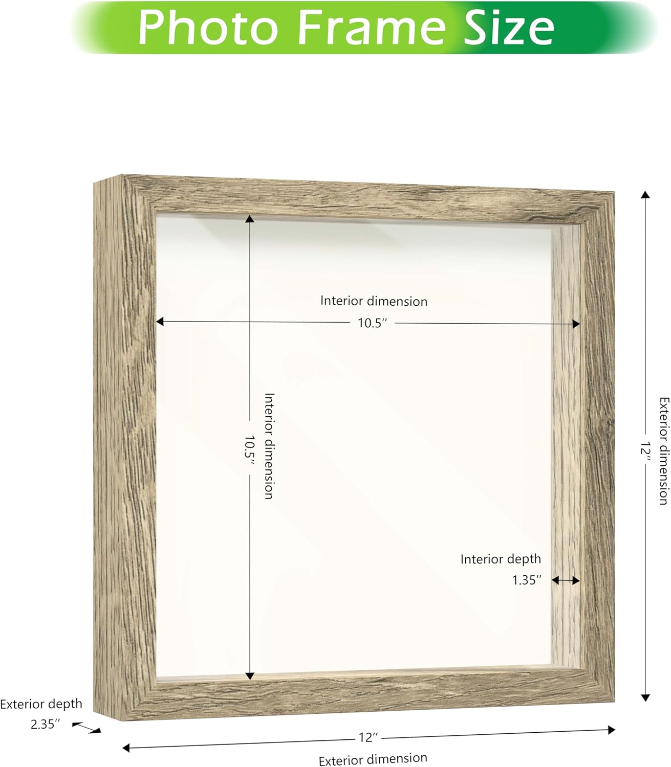 FrameWorks 11” x 14” Dark Oak Wooden Shadow Box Frame – Display Case with Soft Felt Back, Memory Box with Tempered Glass, Display Box with Elegant White Ball Push Pins, Wooden Flower Box