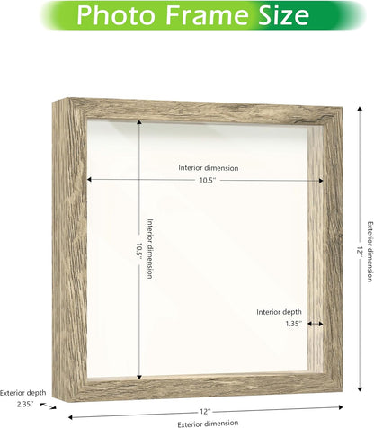 FrameWorks 11” x 14” Dark Oak Wooden Shadow Box Frame – Display Case with Soft Felt Back, Memory Box with Tempered Glass, Display Box with Elegant White Ball Push Pins, Wooden Flower Box