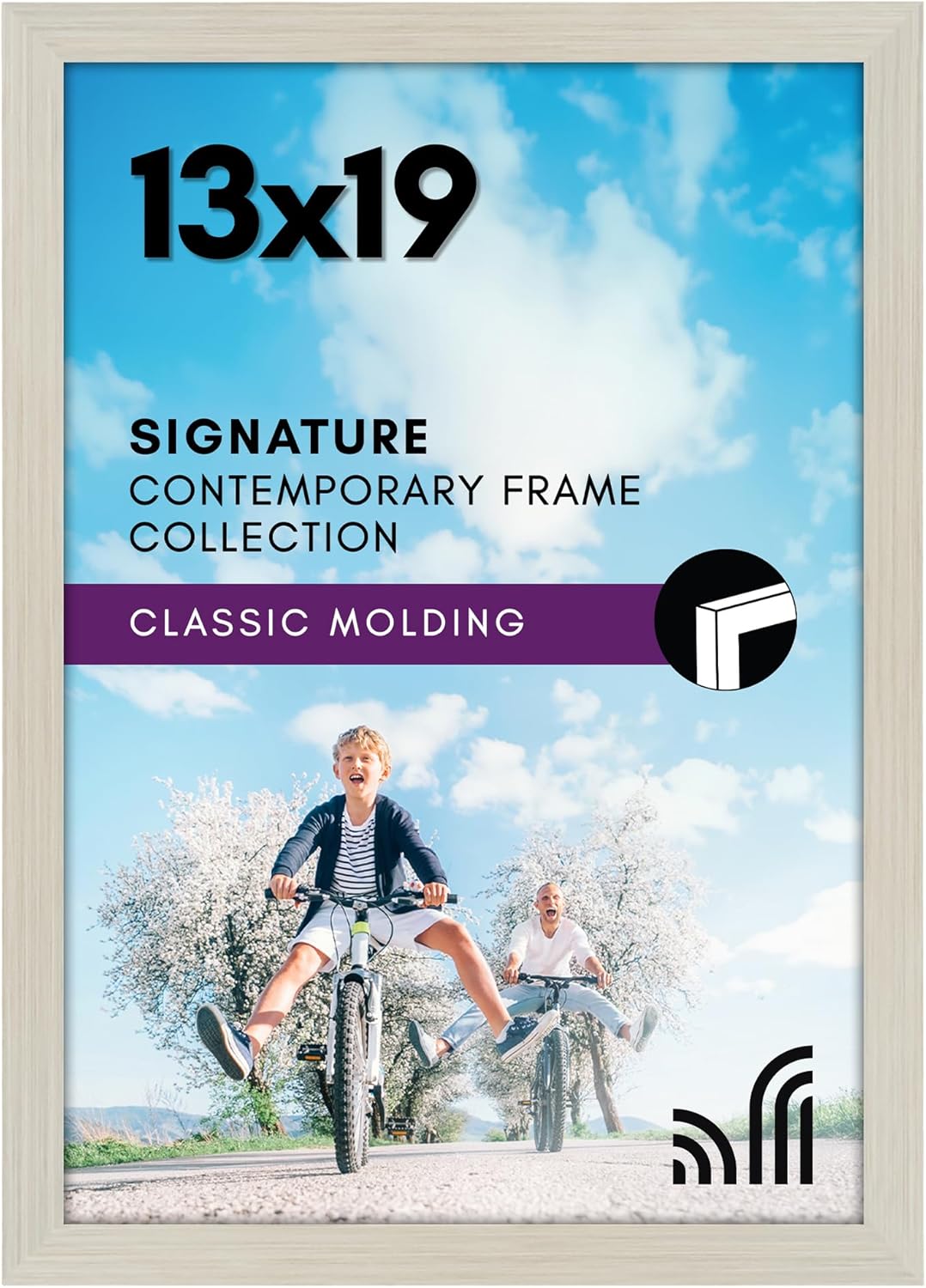 Americanflat 12x18 Poster Frame with Shatter-Resistant Glass - Signature Collection - Gallery-Style Frames Made of Engineered Wood - Photo Frame for Wall Display - Black - Colors A