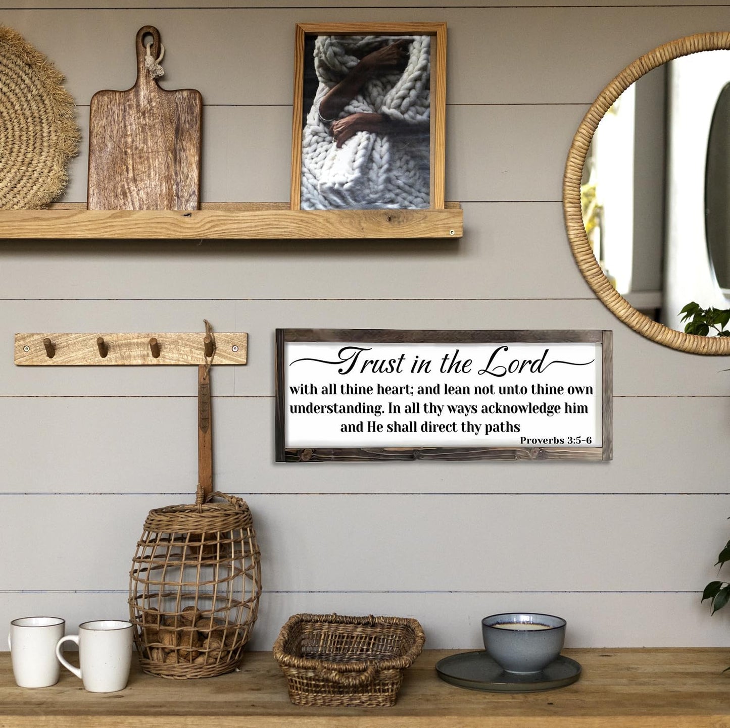 Dazingart Farmhouse Kitchen Wall Decor,Meals and Memories Are Made Here Sign, Rustic Wood Kitchen Signs Dinning Room Wall Decor (Meal)