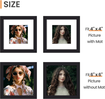 upsimples 8x10 Picture Frame, Display Pictures 5x7 with Mat or 8x10 Without Mat, Wall Hanging Photo Frame, Black, 1 Pack - Colors B
