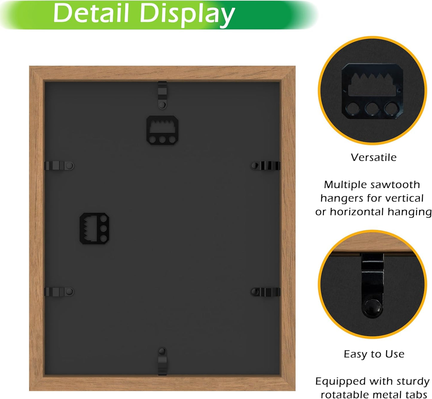 FrameWorks 11” x 14” Dark Oak Wooden Shadow Box Frame – Display Case with Soft Felt Back, Memory Box with Tempered Glass, Display Box with Elegant White Ball Push Pins, Wooden Flower Box