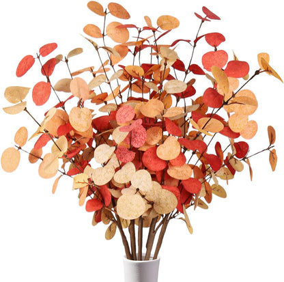 Beferr 6Pcs Artificial Eucalyptus Stems Greenery Stems 24" Tall Fake Plants Decor Faux Floral Stems for Vase Home Party Wedding Decorations