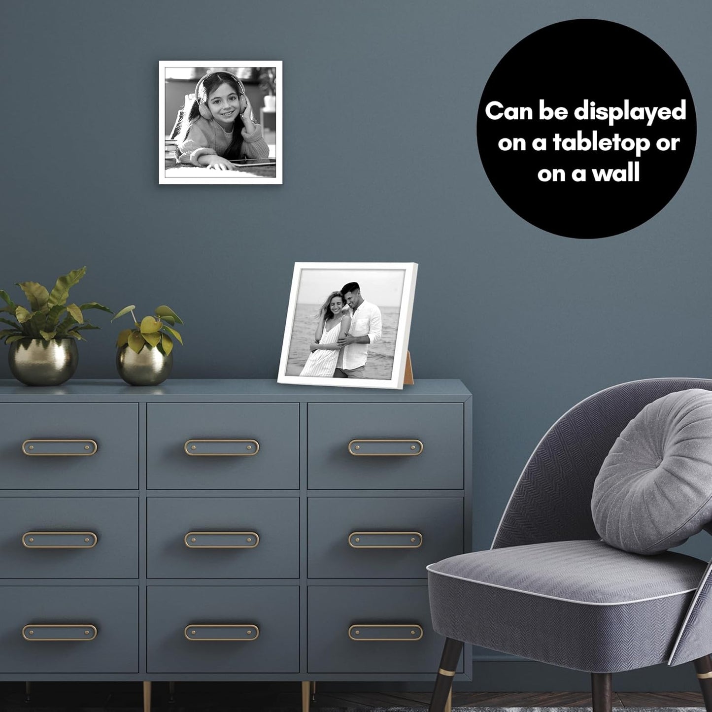 Americanflat 24x36 Poster Frame with Polished Plexiglass - Streamline Collection - Thin Border Picture Frame for Wall Display - Hanging Hardware Included - Black - Colors A