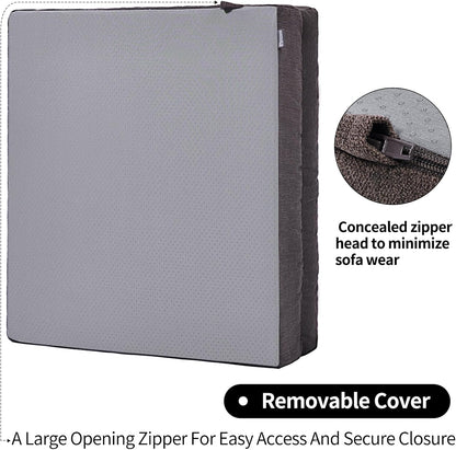 Recliner Cushions for Elderly, 20x20x5 Inch Thick Chair Cushion Patent Design Soft Tufted Dual Layer Booster Seat Cushions for Seniors Recliner Risers Taupe 1P