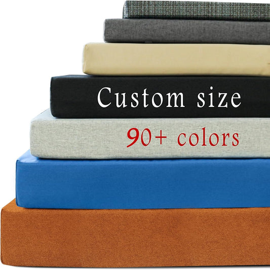 ROFIELTY Custom Size Bench Cushion for Indoor/Outdoor Patio Furniture/Window Seat 90+ Colors to Choose from,High-Resilience Foam,Double Piping Outdoor Bench Cushion Waterproof