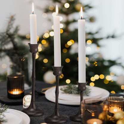 Candle Stick Candle Holder Set of 3 Metal Candlestick Holders Candle Stand Taper Candle Holders for Table Centerpiece Fireplace Mantle Decor, Ideal Gift for Wedding Thanksgiving Christmas Housewarming