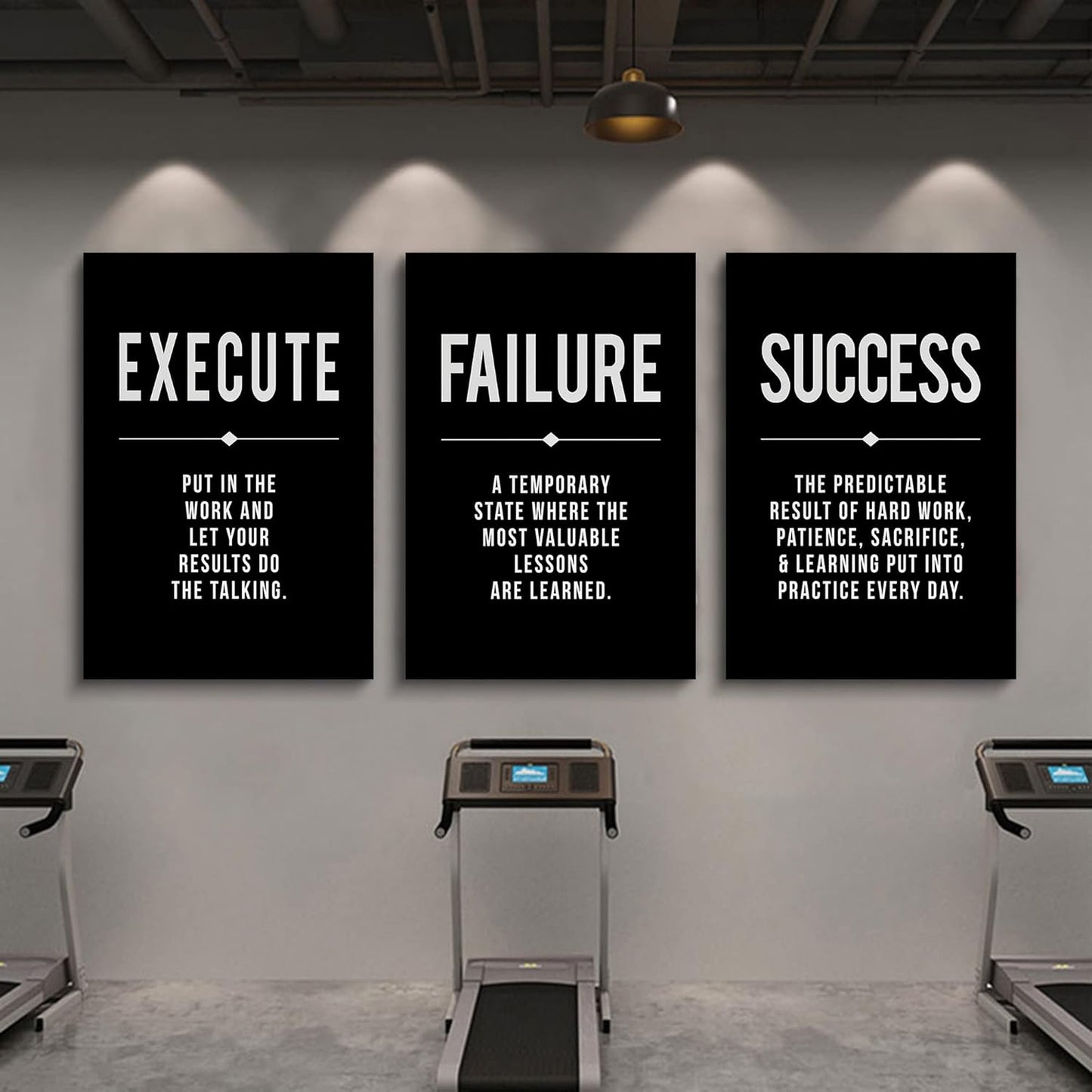 Inspirational Canvas Painting Wall Art -EPHANY ART,Mindset Quotes Prints, Success Framed Entrepreneur Poster Positive Quotes Wall Poster for Home Office Workplace (M-3pcs,12x16inchx3pcs)