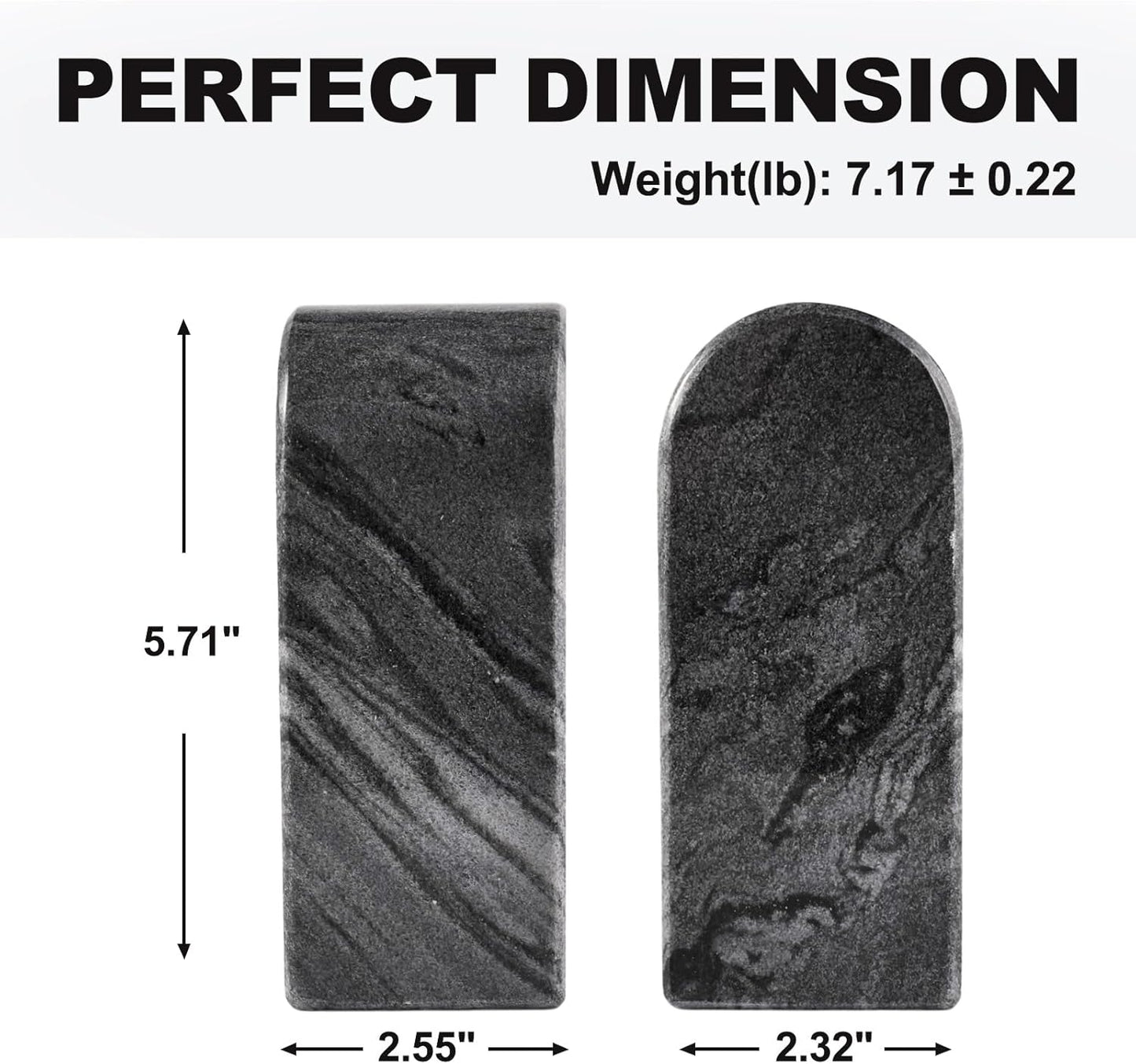 Koville African Natural Marble Bookends for Shelves, Non-Slip Book Ends, 13LBS Ultra Heavy Duty Marble Book Holder Organizer, Apartment Decor for Movies/CD/Video Games(Namib Fantasy)