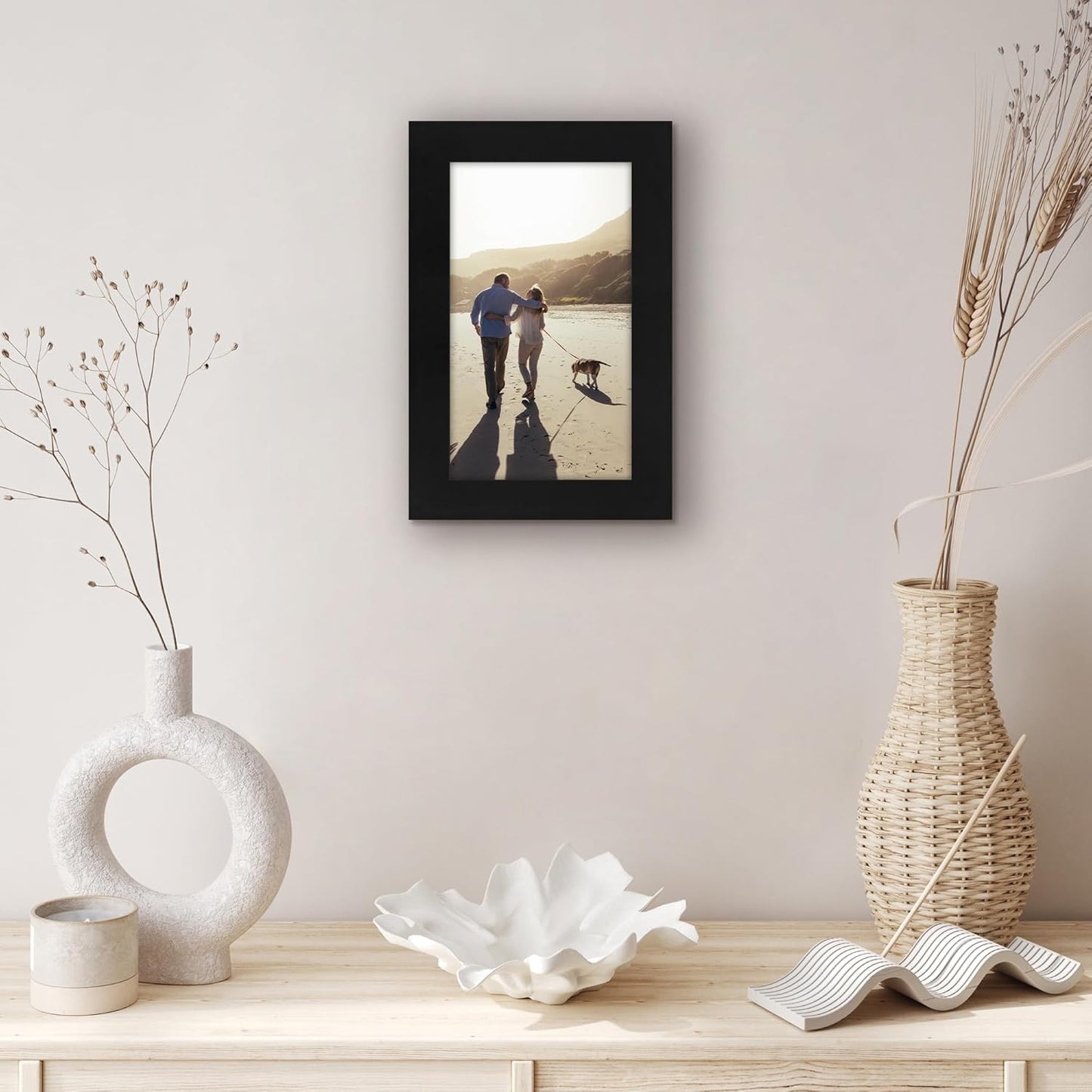 Americanflat 12x18 Poster Frame with Shatter-Resistant Glass - Signature Collection - Gallery-Style Frames Made of Engineered Wood - Photo Frame for Wall Display - Black - Colors A