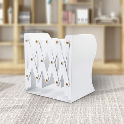Aobopar Adjustable Book Ends, Metal Bookends for Heavy Books, Desk Book Holder for Shelves, Book Organizer for Desk, Suitable for Office, Home and School Use (Black)