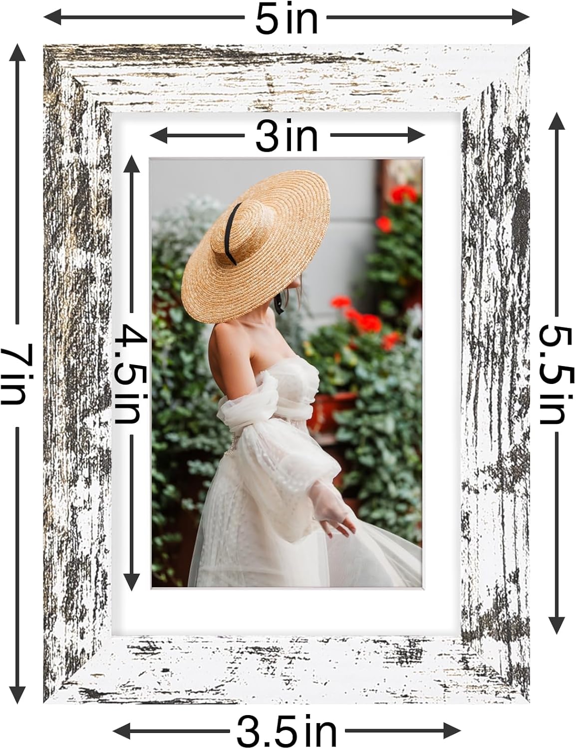Vittanly 8x10 Picture Frames Set of 9, Shatter Resistant Plexiglass, Display 5x7 Pictures with Mat or 8x10 without Mat, Photo Frames for Wall or Tabletop, Engineered Wood, Black - Colors A