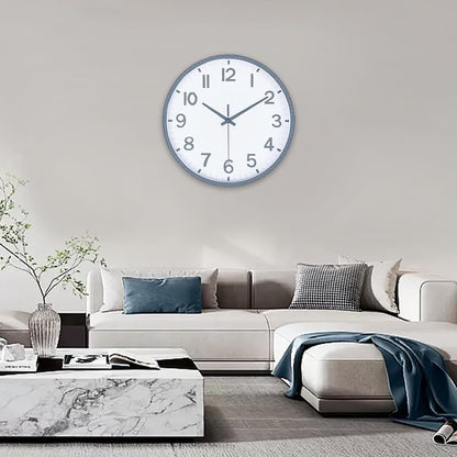 Wall Clocks Battery Operated 8 inch Modern Wall Clock,Silent Non Ticking Wall Clock for Living Room Bedroom Kitchen Office Classroom Decor (Green White)
