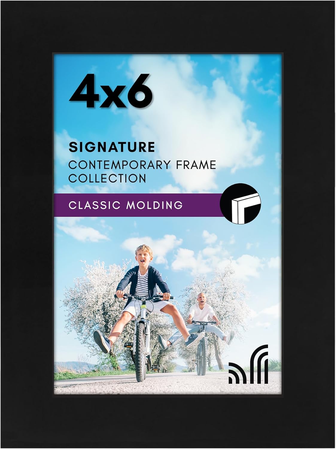 Americanflat 12x18 Poster Frame with Shatter-Resistant Glass - Signature Collection - Gallery-Style Frames Made of Engineered Wood - Photo Frame for Wall Display - Black - Colors C