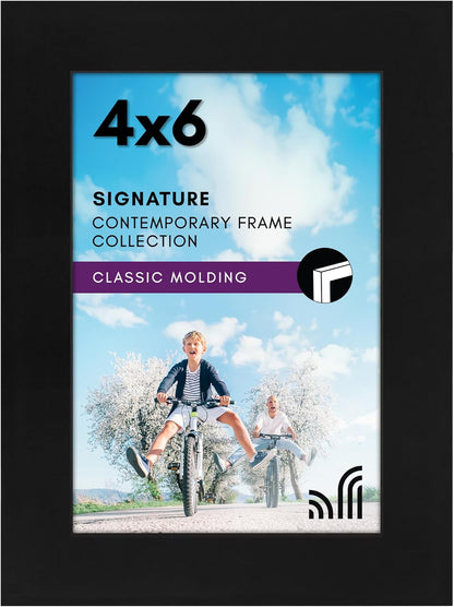 Americanflat 12x18 Poster Frame with Shatter-Resistant Glass - Signature Collection - Gallery-Style Frames Made of Engineered Wood - Photo Frame for Wall Display - Black - Colors C