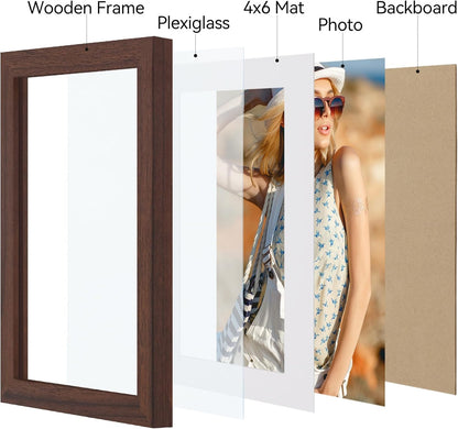 Vittanly 11x14 Picture Frame, Display Pictures 8x10 with Mat or 11x14 without Mat, Photo Frame for Wall Mounting, Black, 1 Pack - Colors B