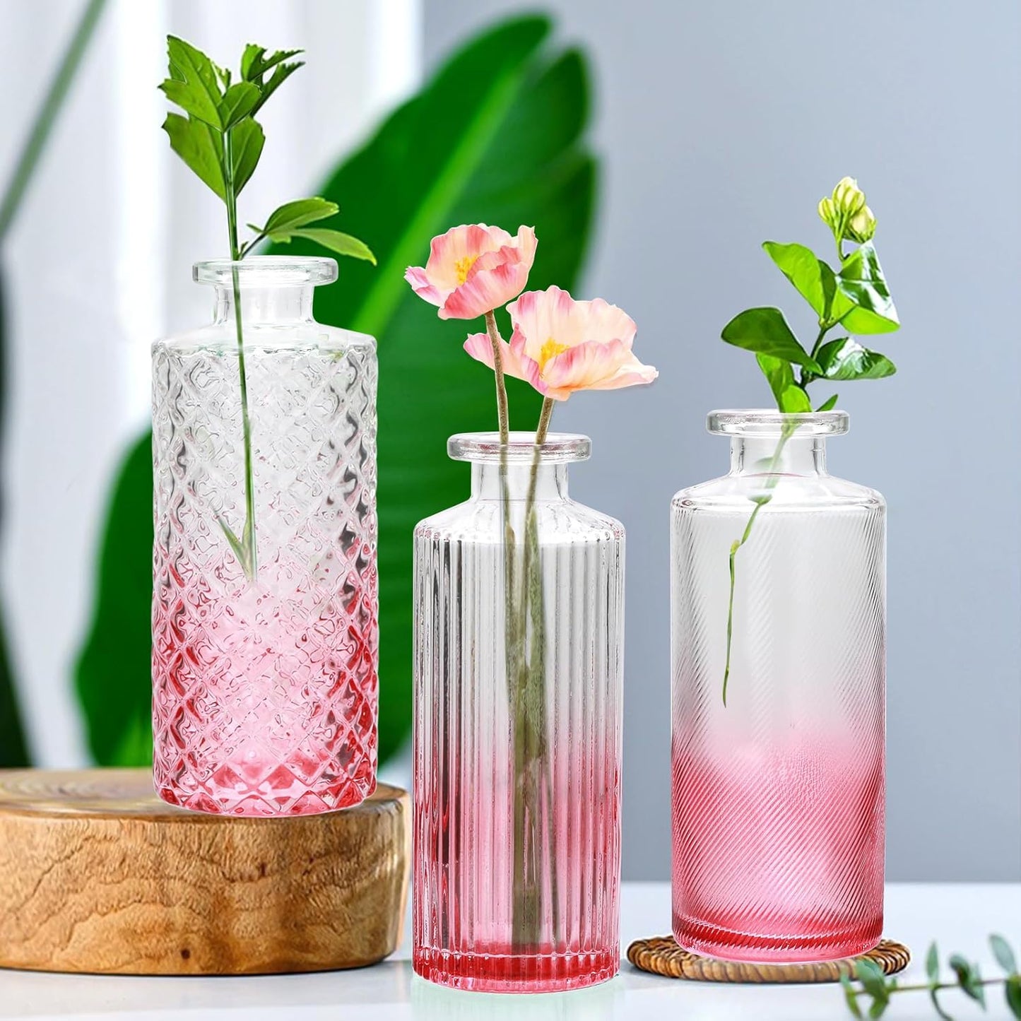 Glass Bud Vase Set of 32 pcs,Bud Vases in Bulk,Small Vases for Centerpieces, Mini Flower Vase Bulk for Rustic Wedding Home Table Decorations