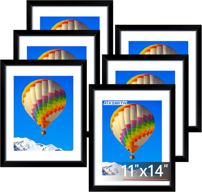 FIXSMITH 10 Pack Picture Frames Collage Wall Decor for Mounting or Tabletop Display, Gallery Wall Frame Set with Two 8x10 Black Frames, Four 5x7 Frames and Four 4x6 Frames, Multi-Pack Photo Frame Set