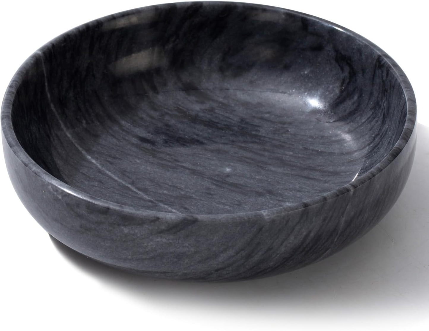 5.91'' Large Decorative Bowl, Natural Marble Decorative Bowls for Home Decor, Key Bowl, Large Incense Burner, Smudge Bowl, Coffee Tables Centerpiece, Soap Serving Bowl