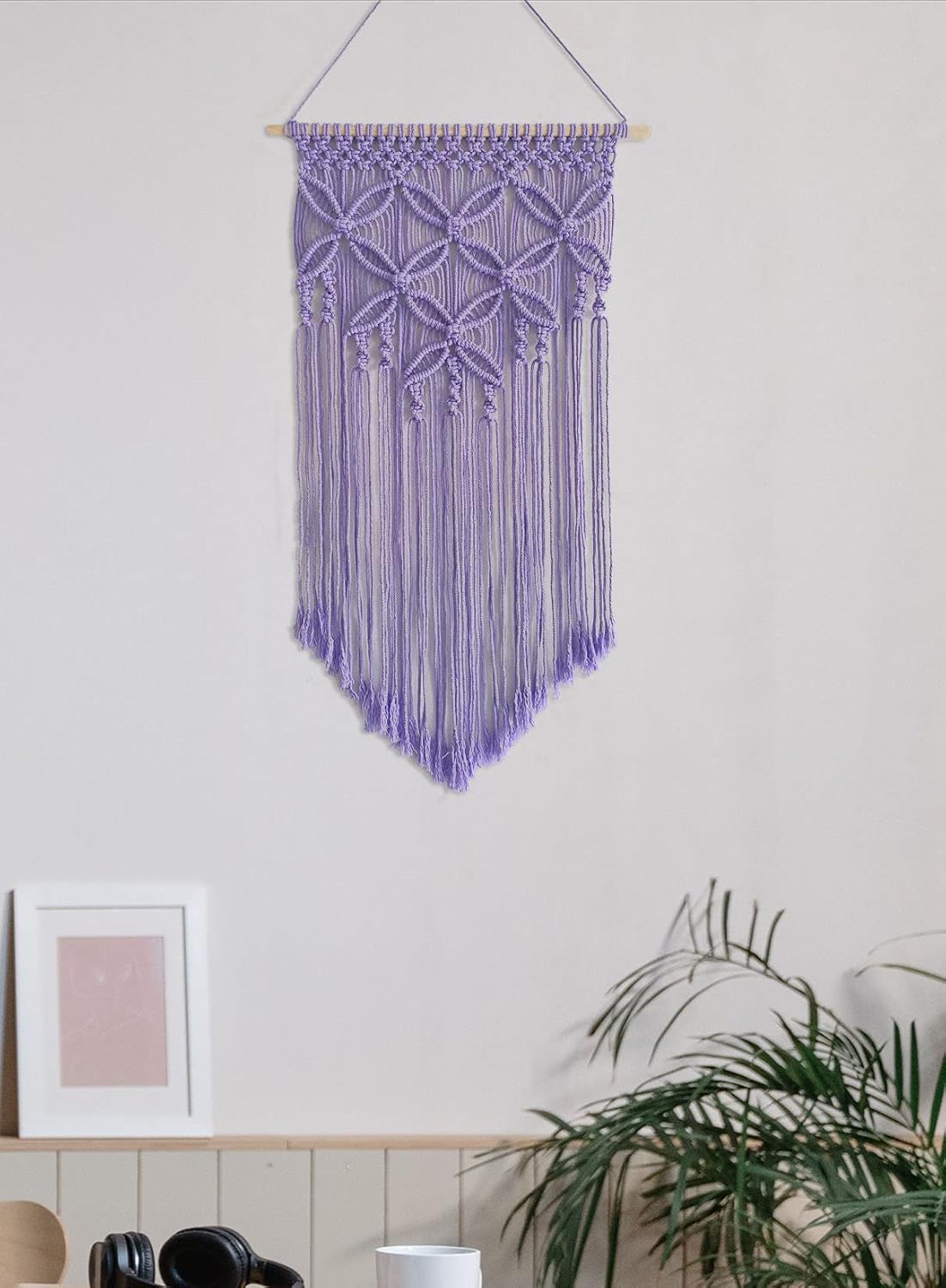 Handmade Cotton Home Decor Macrame Wall Hanging Navy