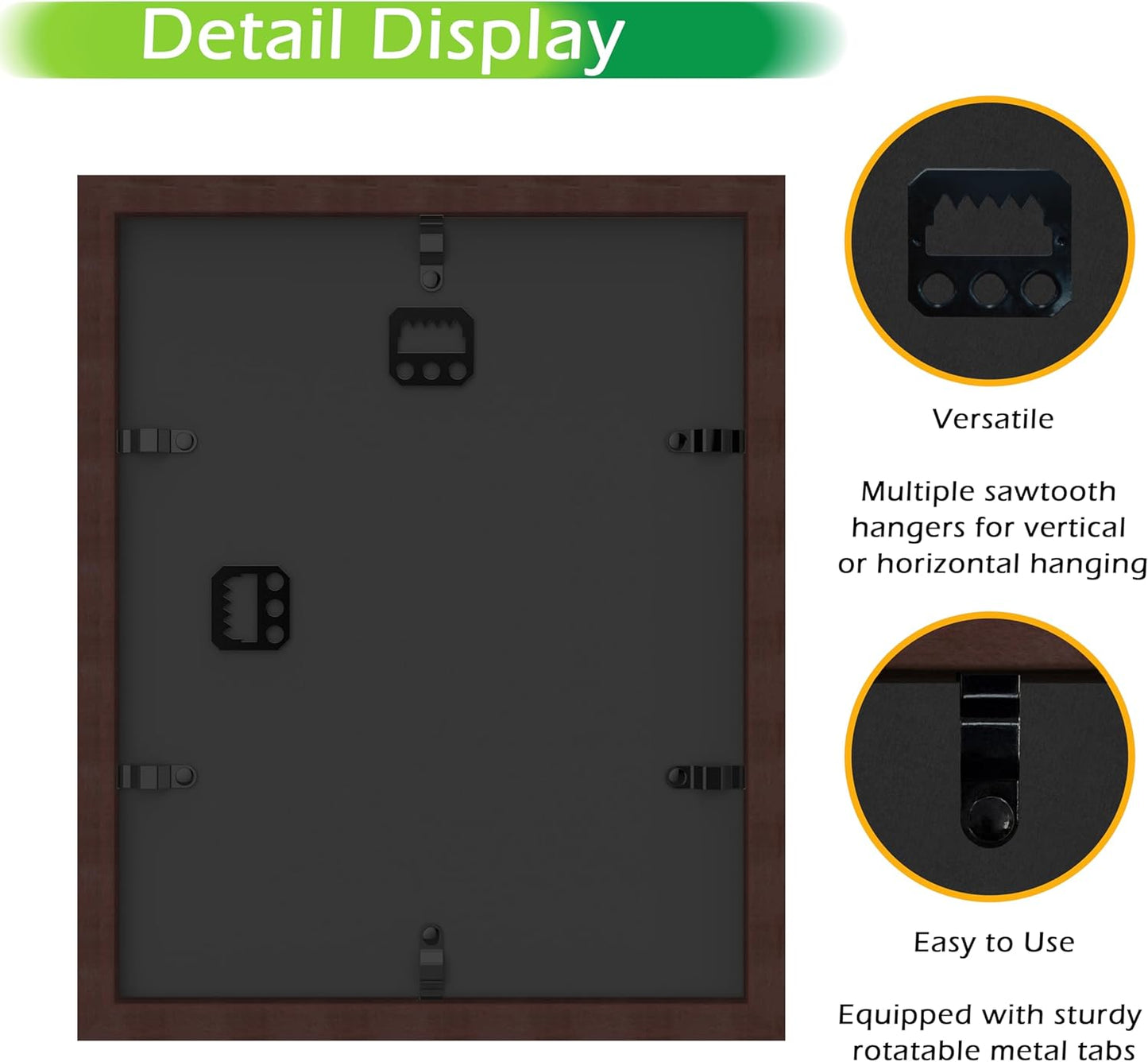 FrameWorks 11” x 14” Dark Oak Wooden Shadow Box Frame – Display Case with Soft Felt Back, Memory Box with Tempered Glass, Display Box with Elegant White Ball Push Pins, Wooden Flower Box