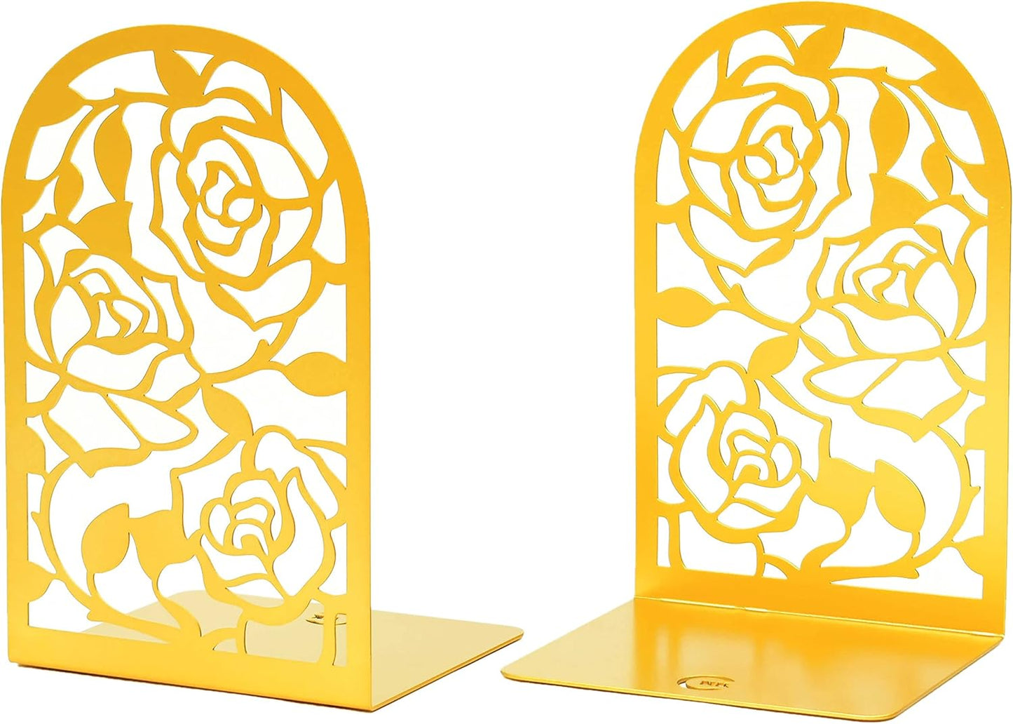 CNK Premium BookEnds - Heavy Duty Metal Book Stoppers for Home Office, Decorative Book Shelf Holders (Hummingbird Black)