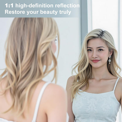 Dewfig Arched Full Length Mirror, 76"x34" Large Floor Mirror, Full Body Mirrors for Leaning or Hanging, Standing Mirrors for Bedroom, Living Room,Dressing Room, Aluminum Alloy Frame, Black