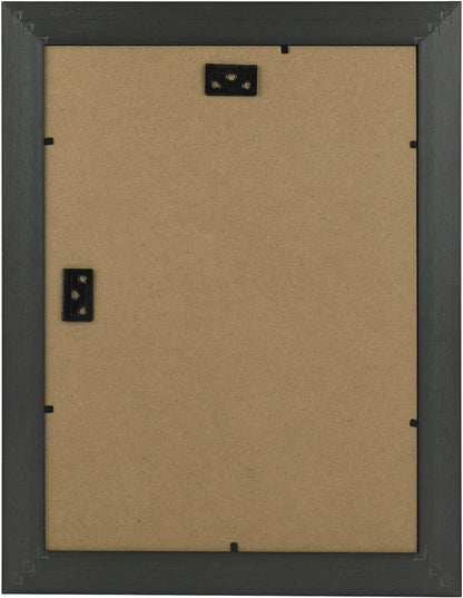 Golden State Art, 11x14 Photo Frame with Mat for Pictures 8x10 and Real Glass (Dark Gold Brown & Bronze Pewter Panel with White Color Mat, 1.25 Inch Frame Border)