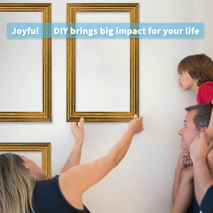 Art3d Pre-Cut Wall Molding Set of 6 pcs, Ready-to-Assemble Wainscoting Panels for Interior Wall Décor Living Room Bedroom Accent Wall - Installed with Glue, 3 Top 3 Bottom