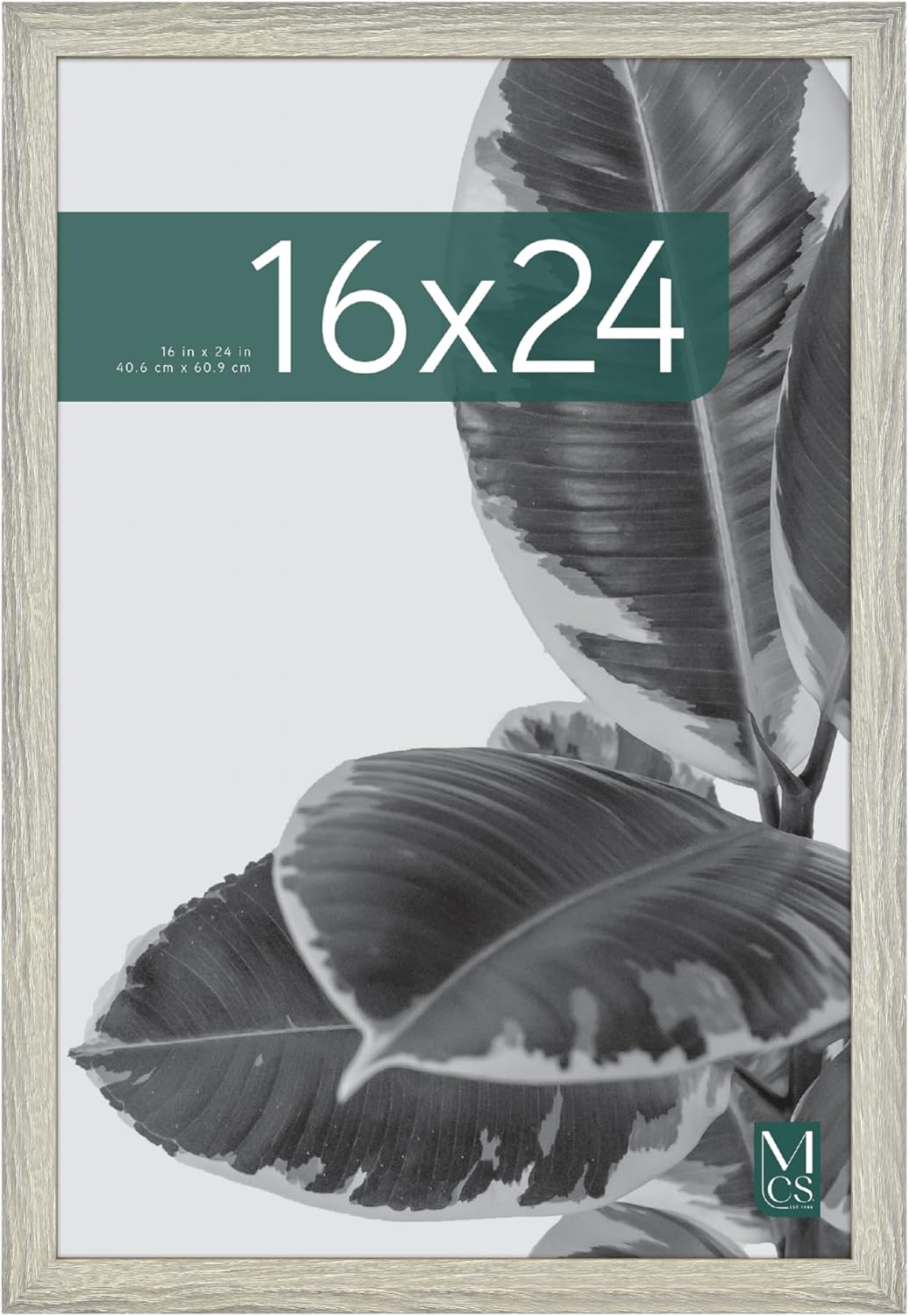 MCS Studio Gallery 16x24 Poster Frame Black Woodgrain Engineered Wood, Vertical & Horizontal Wall Hanging Large Picture Frame for Photos, Posters & Art Prints (1-Pack)