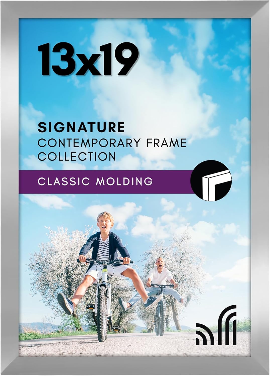 Americanflat 12x18 Poster Frame with Shatter-Resistant Glass - Signature Collection - Gallery-Style Frames Made of Engineered Wood - Photo Frame for Wall Display - Black - Colors A