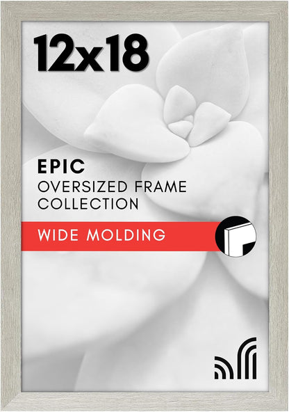 Americanflat 16x20 Picture Frame with Polished Plexiglass - Black Picture Frame - Wide Photo Frames Made of Engineered Wood for Vertical or Horizontal Wall Display - Epic Collection - Black - Colors B