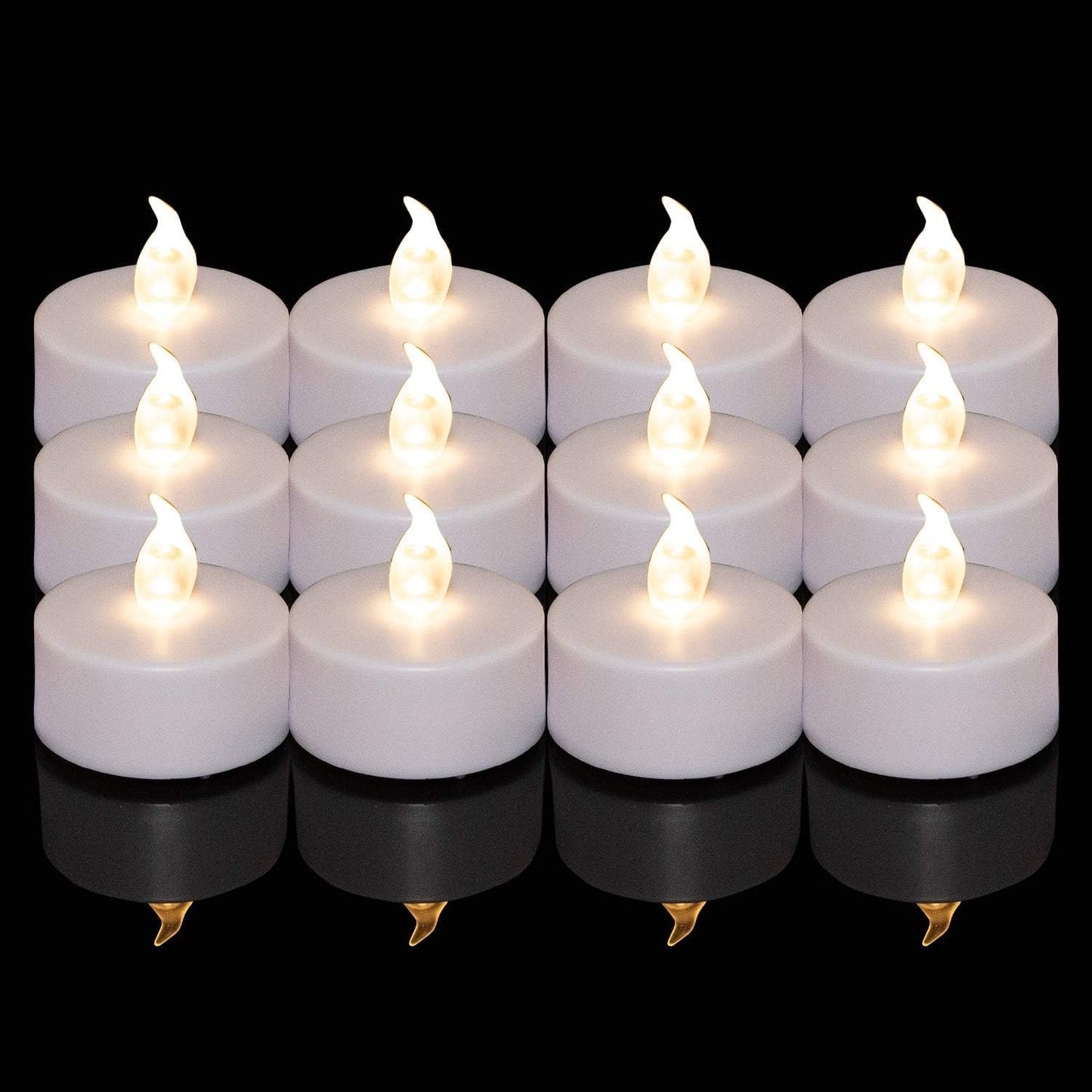 Nancia 100PACK Flameless LED Tea Lights Candles, Realistic and Bright Flickering Long Lasting 200Hours Battery-Powered, Ideal Party, Wedding, Birthday, Gifts Home Decoration Warm Yellow