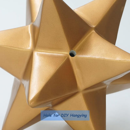 DreamsEden Small Geometric Sculpture, Metal Cube Decorative Ornaments Modern Home Decor Accent