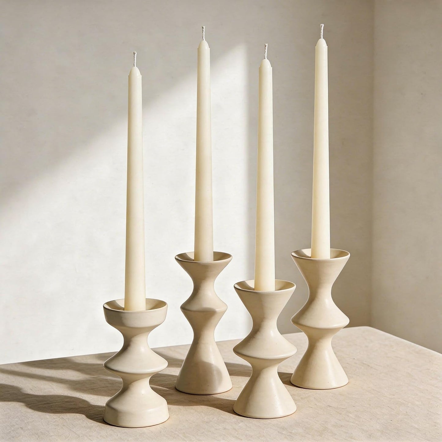 Viyffo Taper Candles, 12 Inch, 12 Pack, Brown – Unscented, Smokeless Design, Up to 8-Hour Burn – Tall Candlesticks for Table Decor, Weddings & Dinners