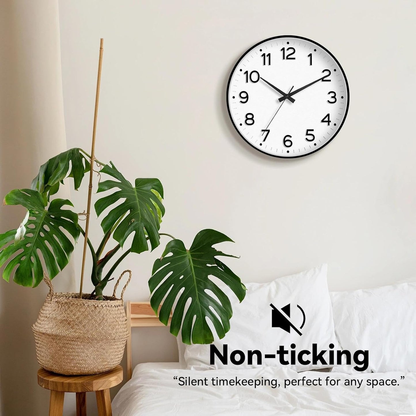 Roymnie Wall Clock Green, Silent Wall Clocks Battery Operated 8 Inch-Modern Non Ticking Analog Clock Decorative for Kitchen Office Bathroom Bedroom(Gold)