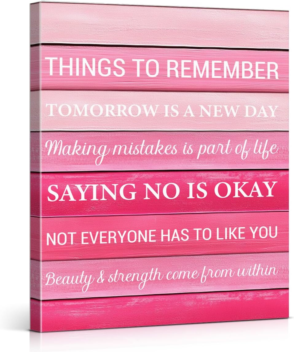 Inspirational Farmhouse Canvas Print Wall Art Decor One Small Positive Thought in the Morning Can Change Your Whole Day Sign Painting Plaque Rustic Home Decoration (8 X 8 Inches, Framed)
