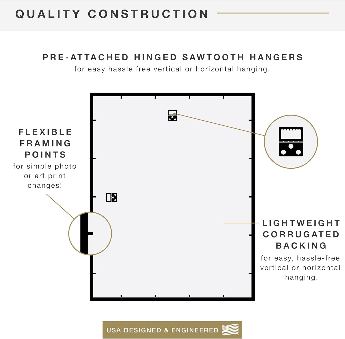 MCS Trendsetter 24x36 Poster Frame Black High-Gloss, Vertical & Horizontal Wall Hanging Large Picture Frame for Photos, Posters & Art Prints (1-Pack)
